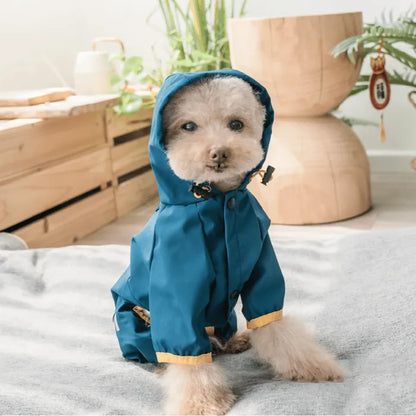 Dog Hooded Reflective Raincoat